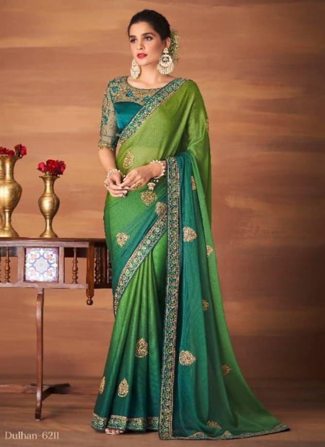 TFH DULHAN Latest Stylish Fancy Party Wear Georgette Heavy Designer Saree Collection